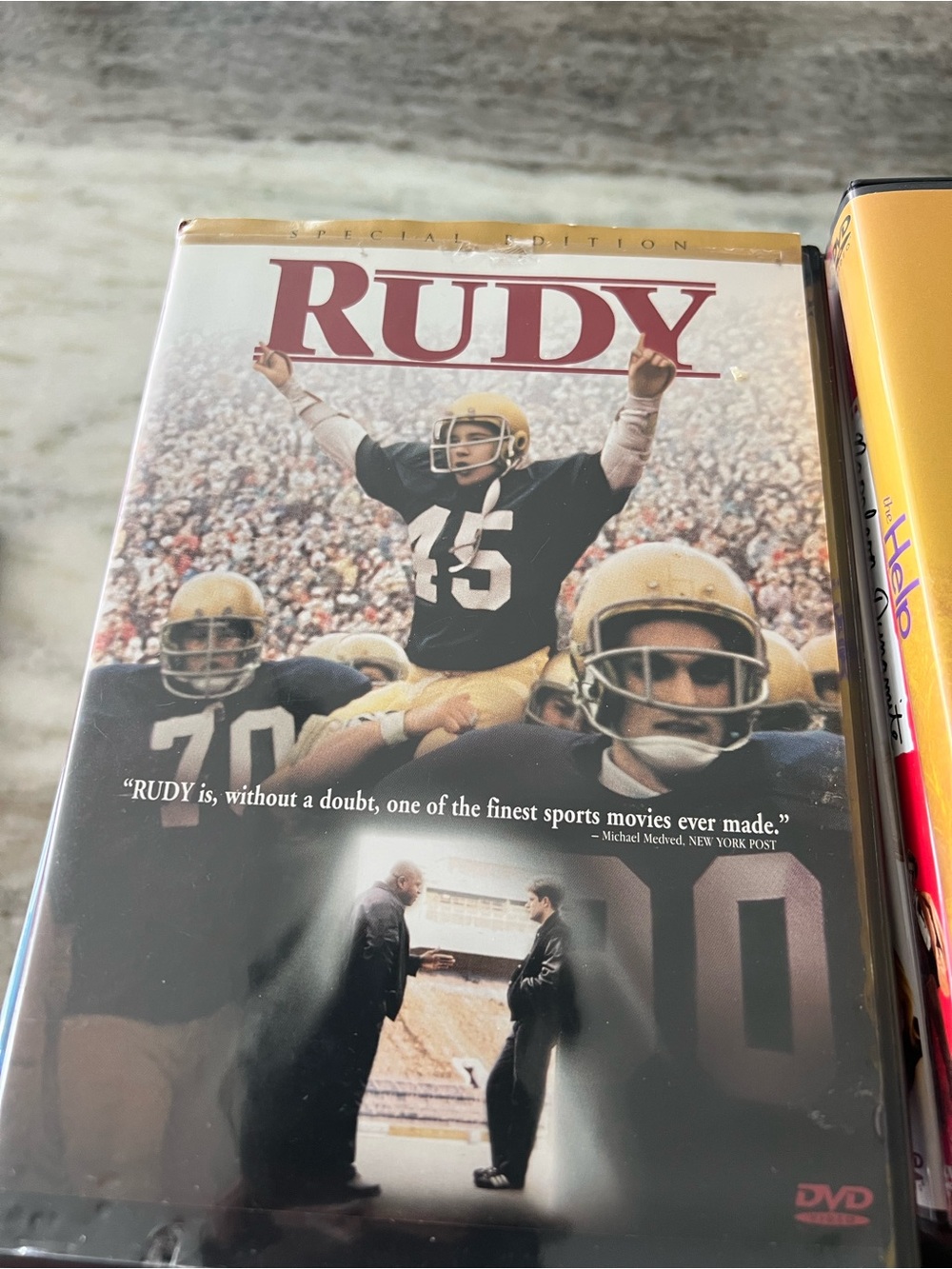 Rudy DVD - Maroon and Gold Movie Cover